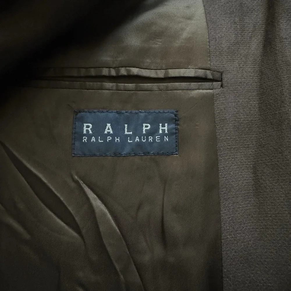Vintage '98 Ralph‎ Ralph Lauren Brown Coat Blazer Made In Canada 70% Viscose 48L